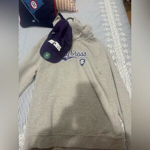Fanatics Gray College of the Holy Cross Sweatshirt and free new hat